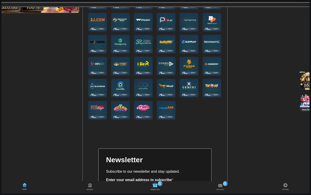 ThePokies33 casino games provider grid, grid of game provider logos and titles, 20.10.2026